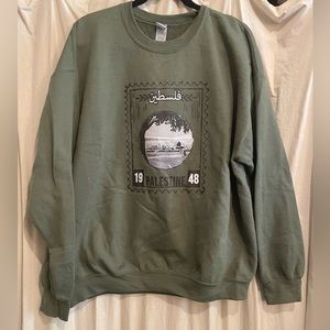 Olive green Palestine sweatshirt. XL